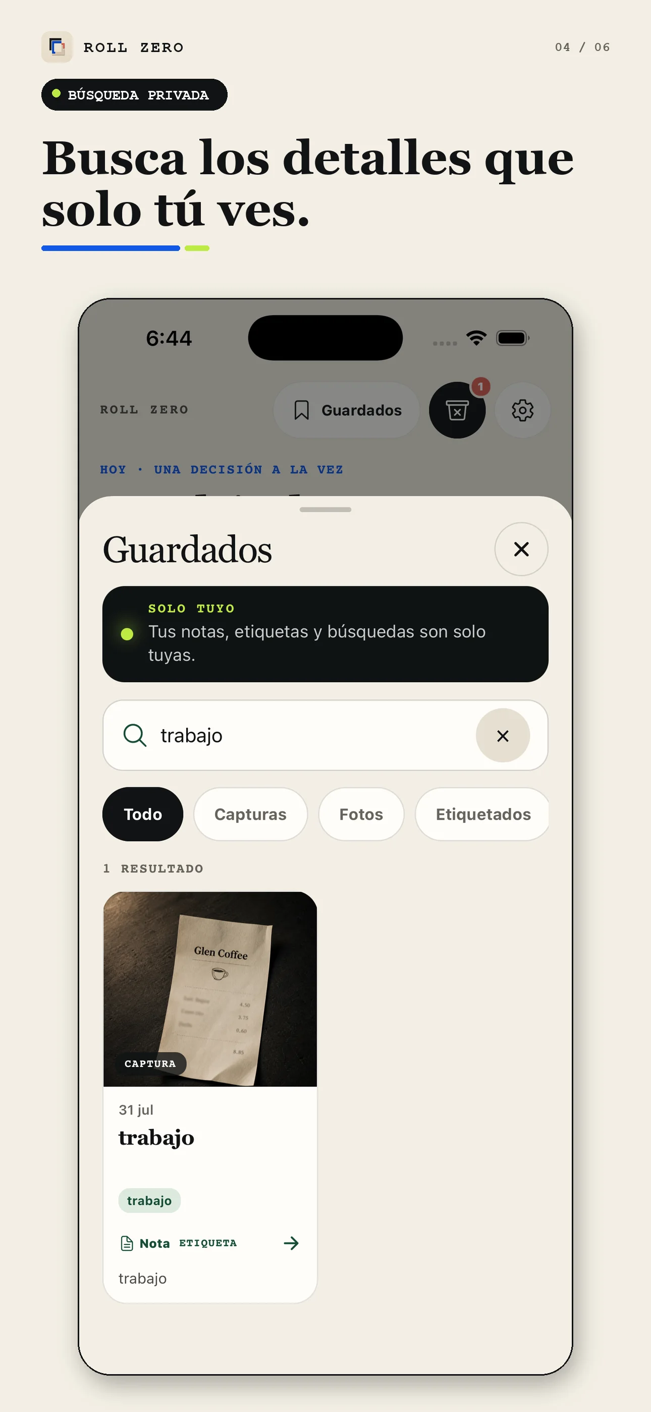 Búsqueda privada en el dispositivo